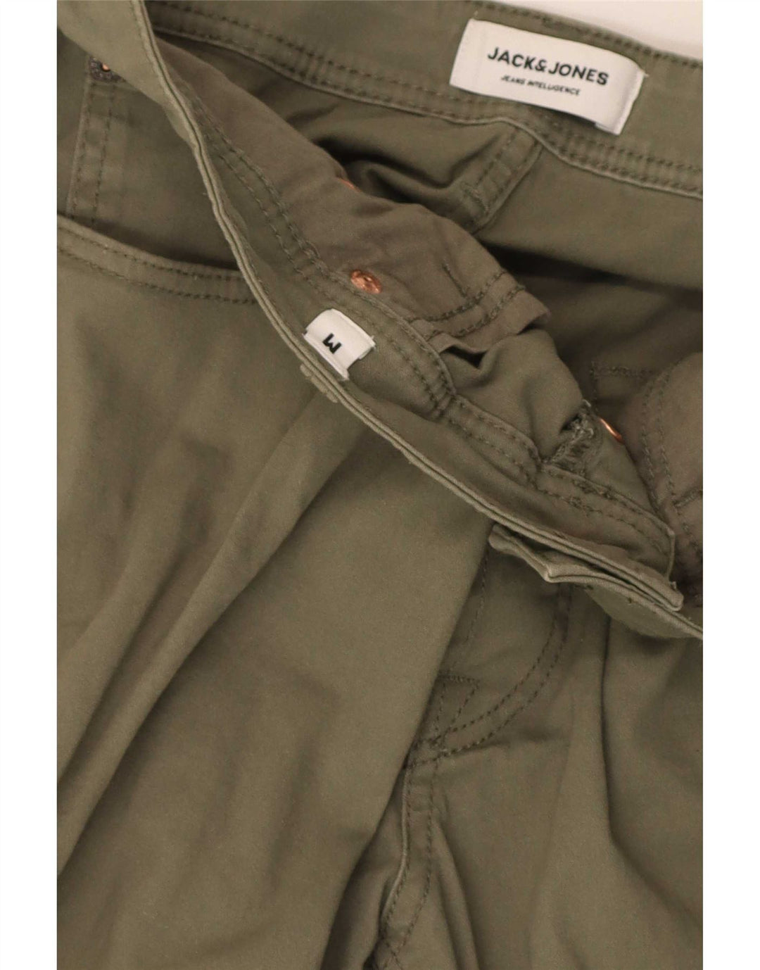 Ανδρικό σορτς Jack & Jones Casual Medium W34 Χακί βαμβακερό