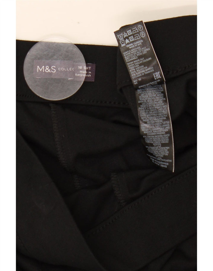 MARKS & SPENCER Γυναικείο Ψηλόμεσο Παντελόνι UK 18 XL W34 L27 Μαύρο