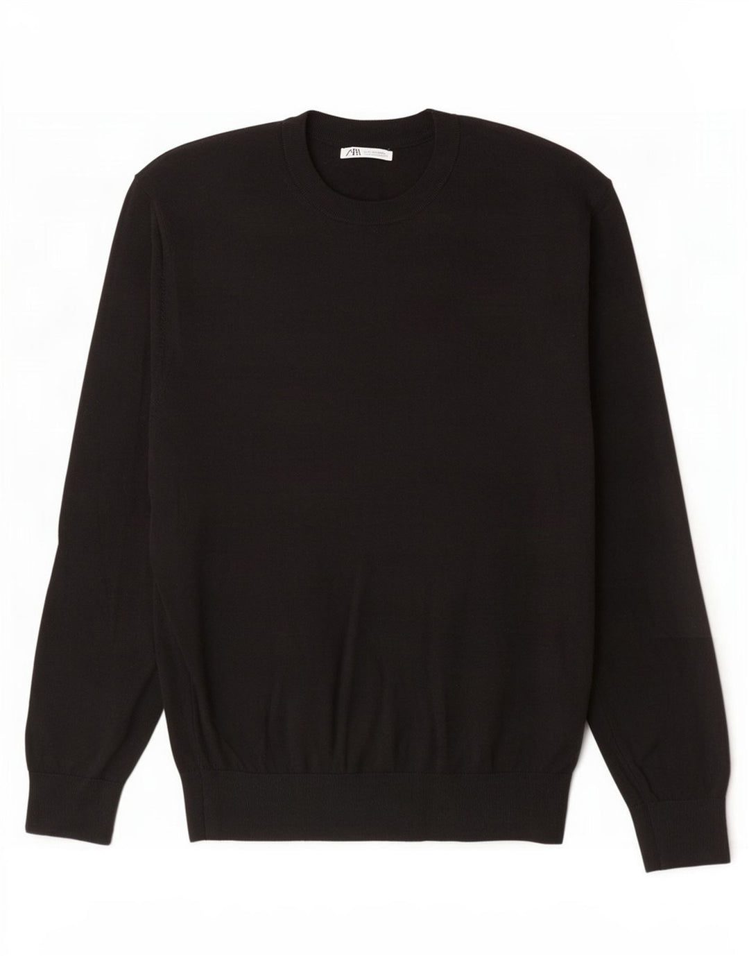 Ανδρικό πουλόβερ Zara Crew Neck Jumper XL Μαύρο Ακρυλικό