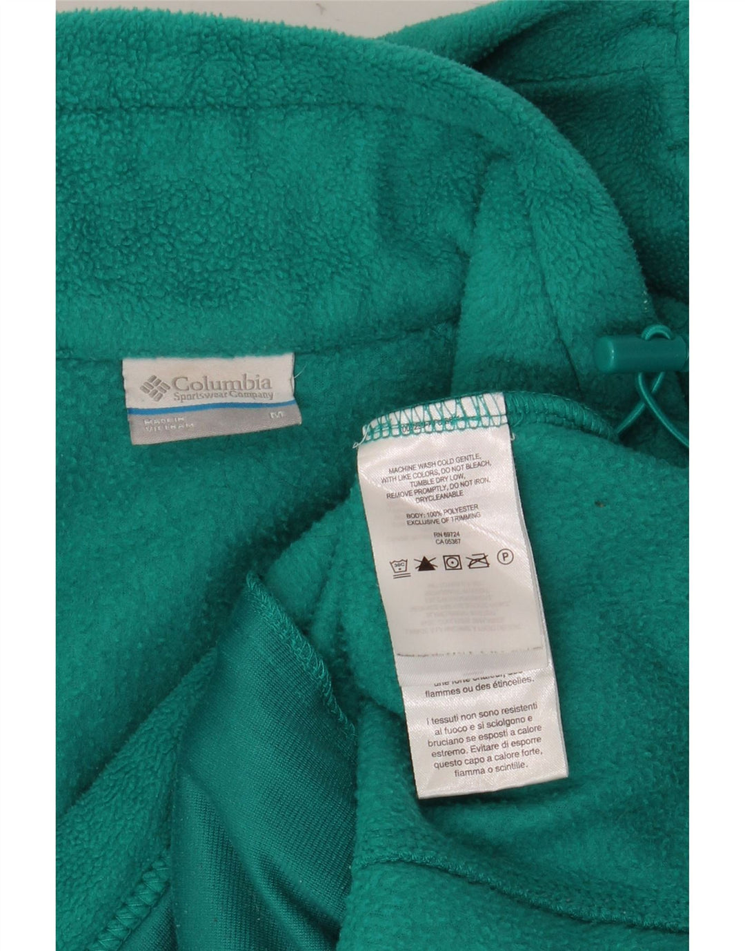 COLUMBIA Γυναικείο Fleece Jacket UK 14 Medium Green Polyester