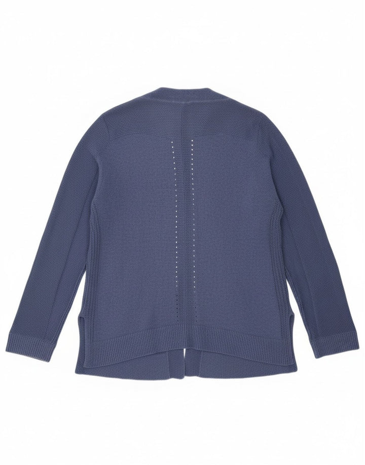 White Stuff Γυναικείο ανοιχτό πουλόβερ ζακέτα UK 16 Μεγάλο μπλε βαμβακερό