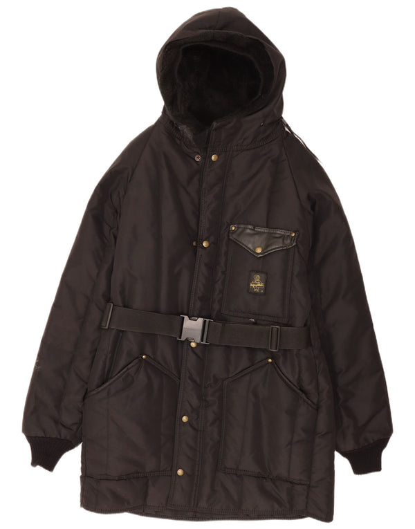 Refrigiwear Ανδρικό παλτό με κουκούλα Parka Cruzcampo UK 42 XL μαύρο νάιλον