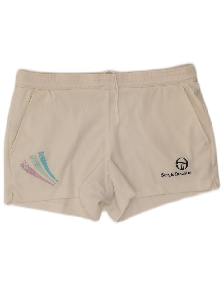 Sergio Tacchini Γυναικείο Αθλητικό Σορτς IT 50 XL Λευκό Πολυεστέρας