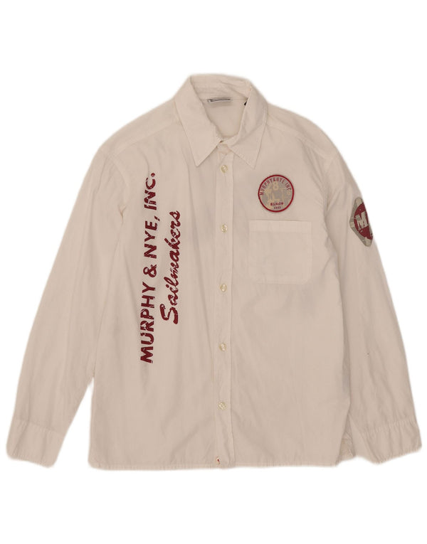 Γραφικό πουκάμισο Murphy & Nye Boys Sailmakers 11-12 ετών XL Λευκό βαμβακερό