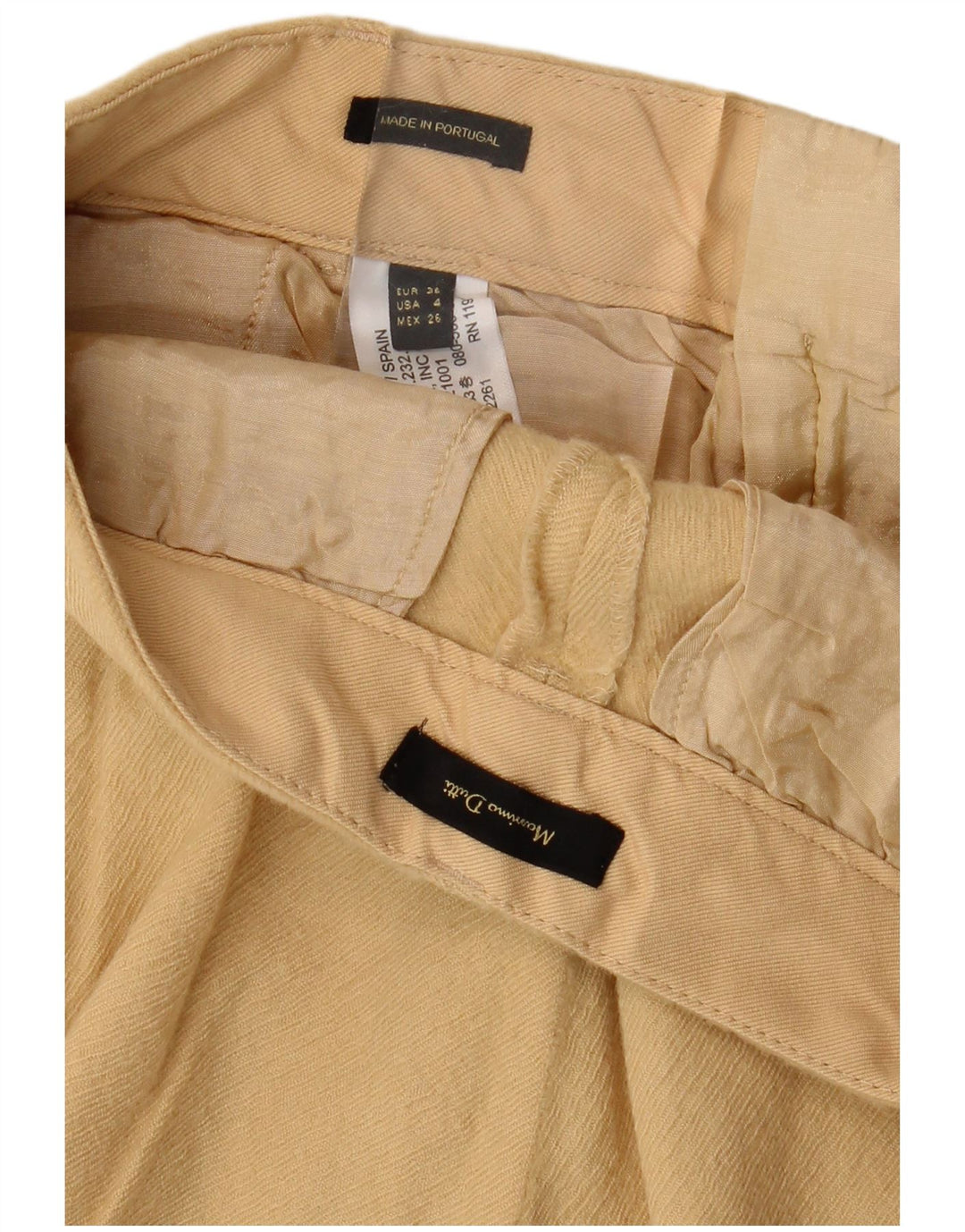 MASSIMO DUTTI Γυναικείο ίσιο παντελόνι Chino EU 36 XS W26 L26 Μπεζ μαλλί