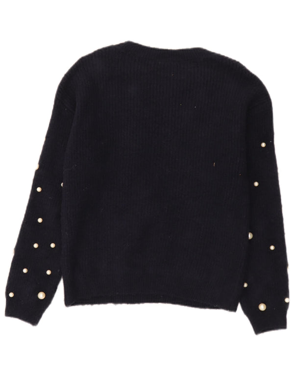 Marks & Spencer Γυναικείο πουλόβερ με λαιμό σκάφος UK 8 Small Navy Blue