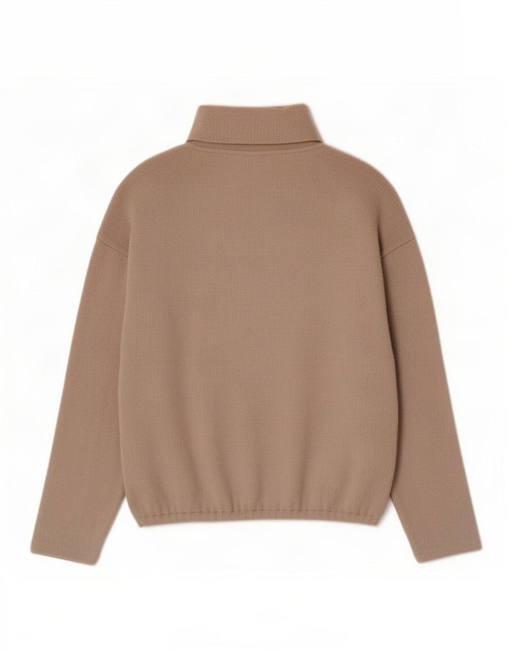 Zara γυναικείο πουλόβερ με ρολό λαιμόκοψη UK 14 μεσαίο πολυεστέρας