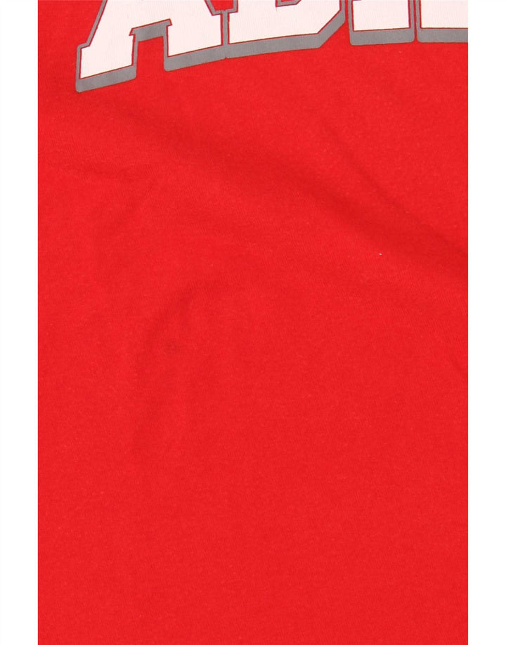 Ανδρικό γραφικό T-Shirt Adidas Top Μεσαίο κόκκινο βαμβακερό