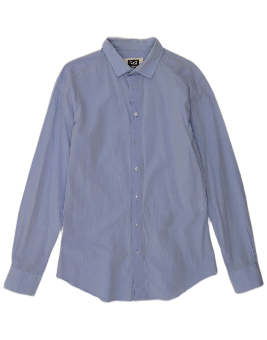 Ανδρικό πουκάμισο Dolce & Gabbana Slim Fit IT 50 μεσαίου μπλε βαμβακερό