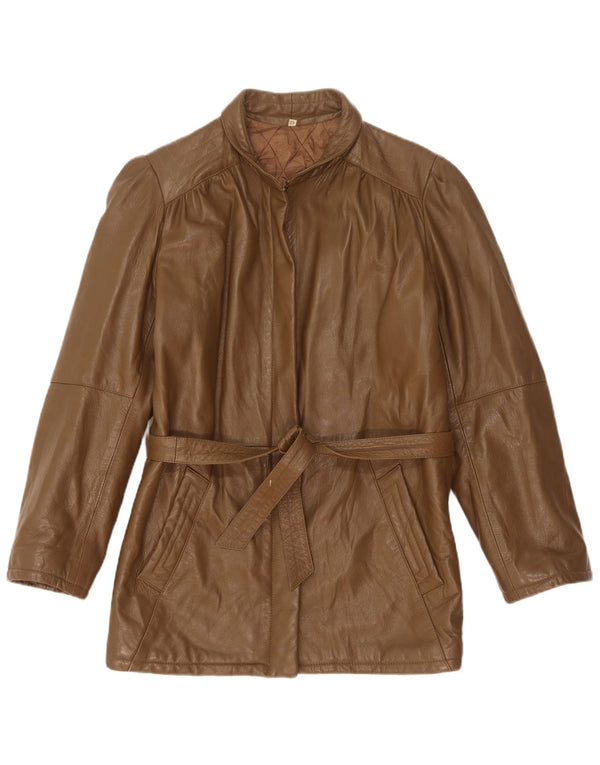 Vintage Γυναικείο Δερμάτινο Μπουφάν IT 42 Medium Khaki