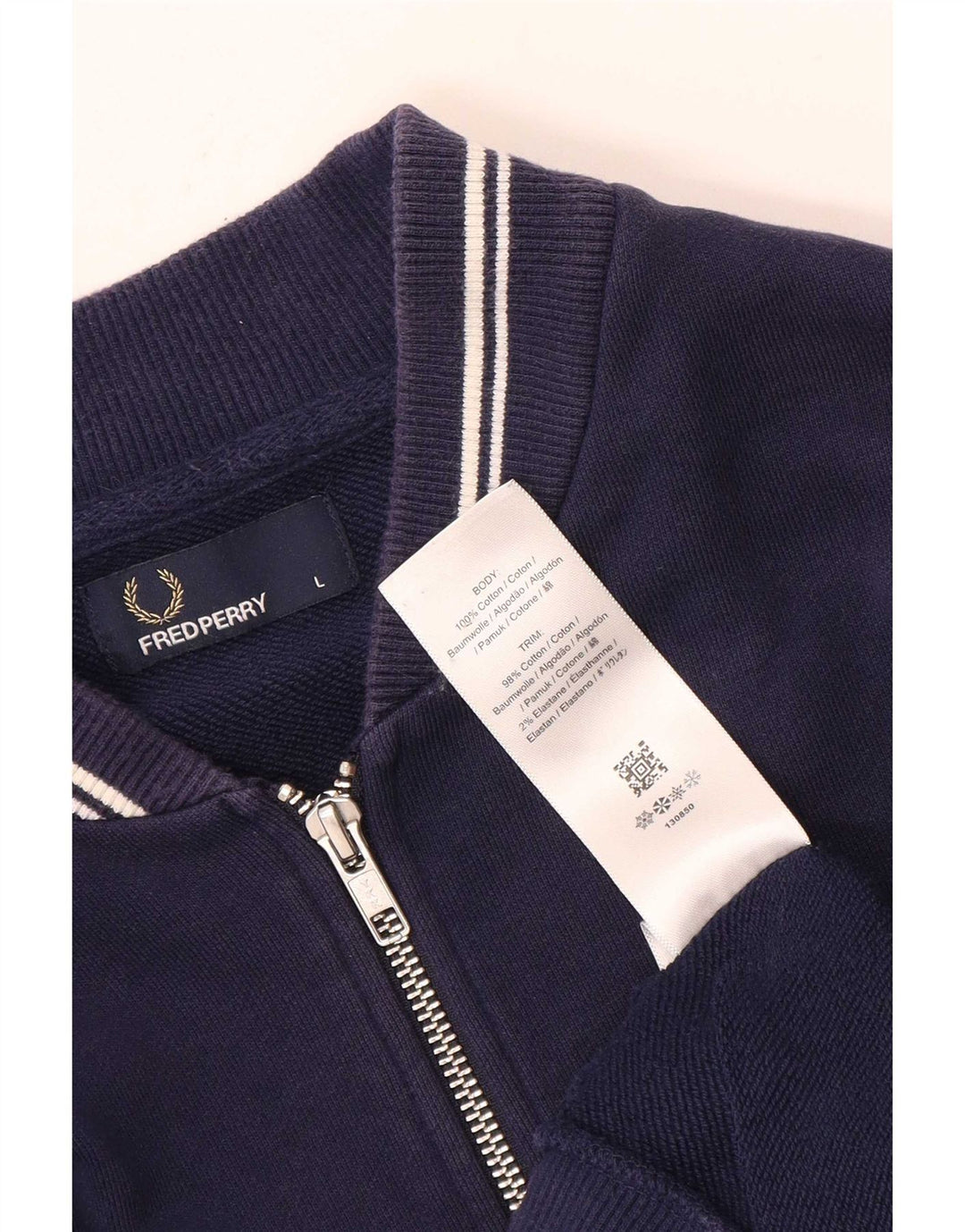 Fred Perry Ανδρική αθλητική φόρμα Top Jacket μεγάλο navy μπλε βαμβακερό