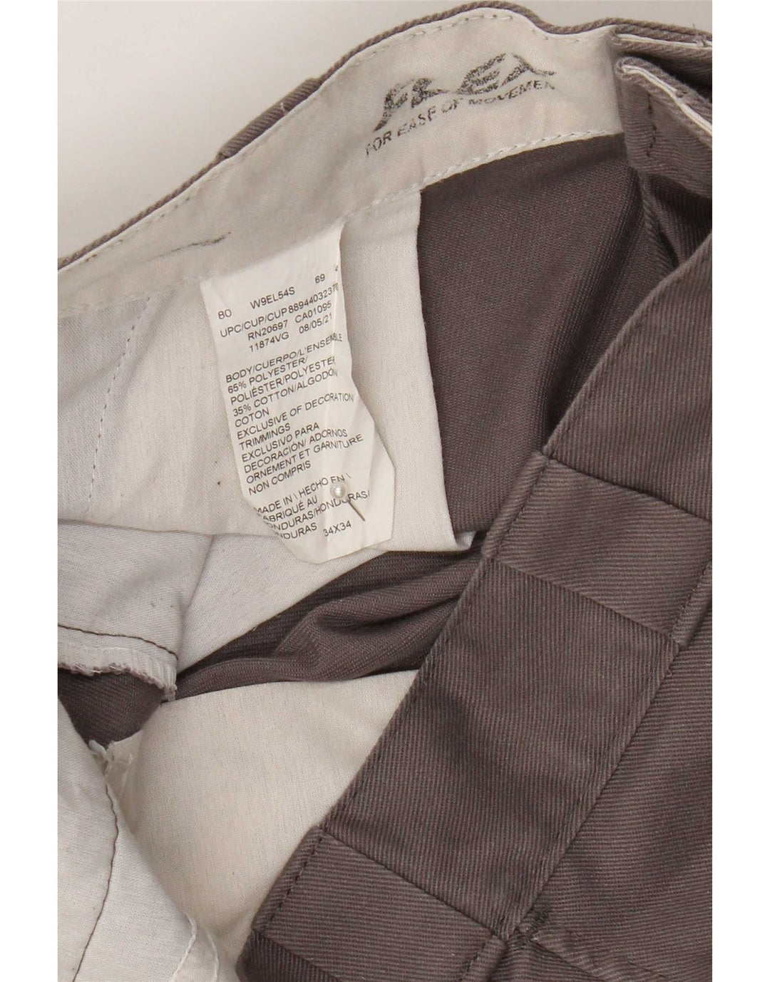 Ανδρικό ίσιο παντελόνι Chino Dickies W34 L34 Γκρι Πολυεστέρας