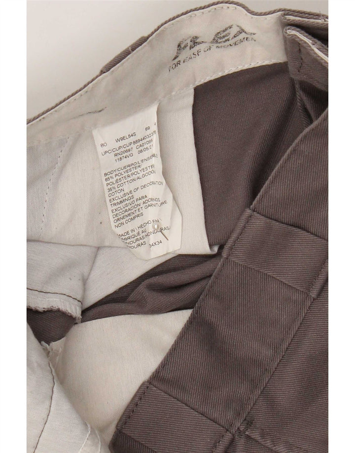 Ανδρικό ίσιο παντελόνι Chino Dickies W34 L34 Γκρι Πολυεστέρας
