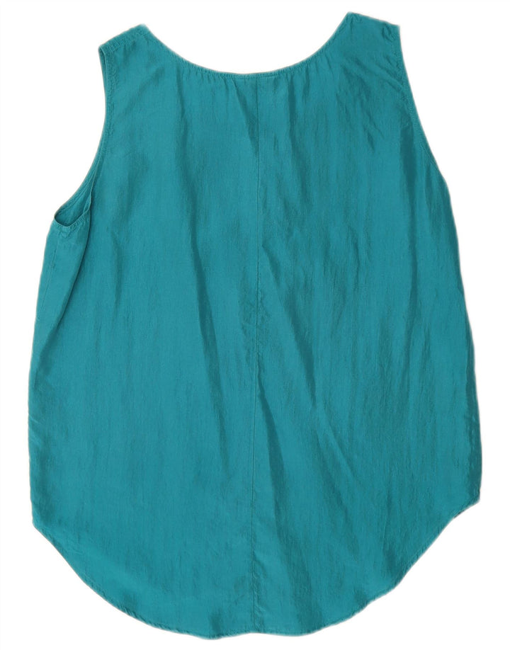 Ultimo 21 Γυναικεία Αμάνικη Μπλούζα Top IT 42 Medium Blue Silk