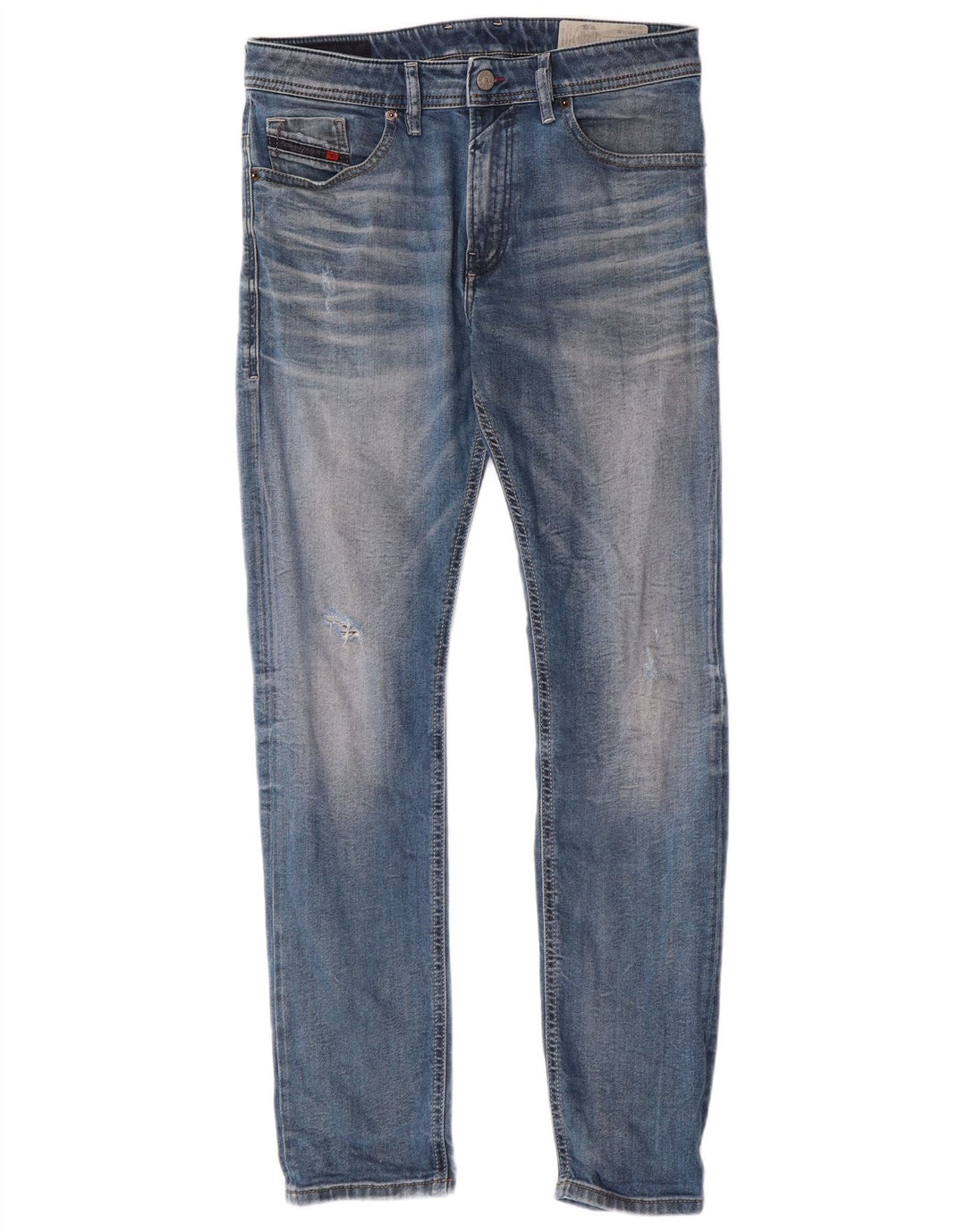 Diesel Mens Thommer Distressed Slim Skinny Jeans W31 L32 Μπλε βαμβακερό