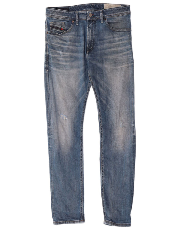 Diesel Mens Thommer Distressed Slim Skinny Jeans W31 L32 Μπλε βαμβακερό
