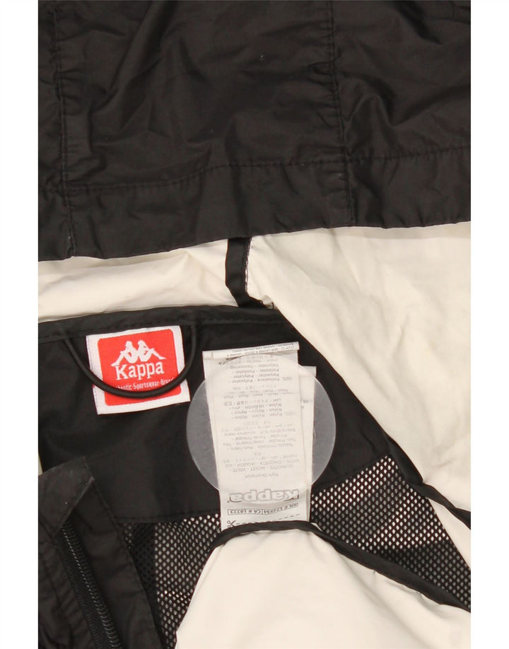 Ανδρικό μπουφάν βροχής με κουκούλα Kappa UK 38 Medium Black Nylon