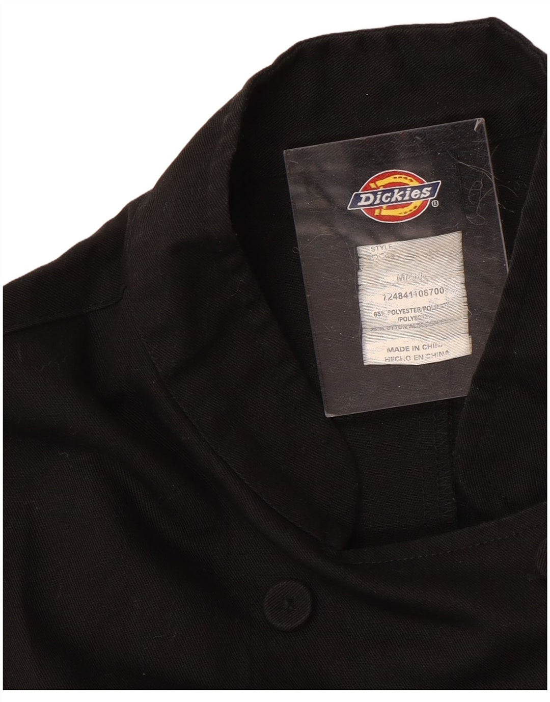 Dickies Γυναικείο Μπουφάν με διπλό στήθος UK 14 μεσαίο μαύρο βαμβακερό
