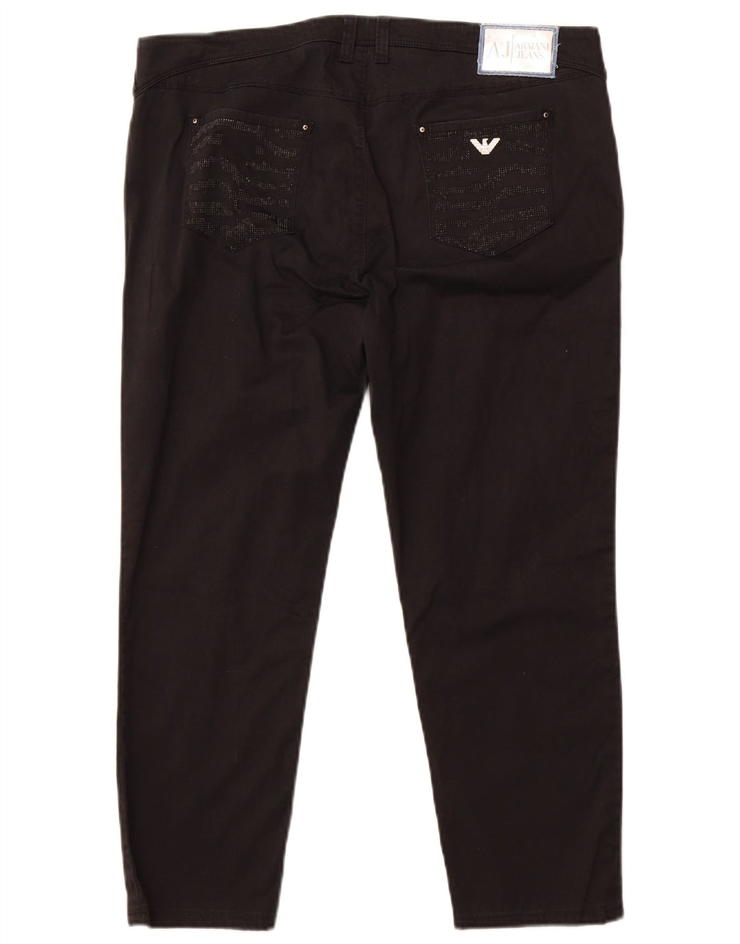 Armani Γυναικείο Slim Cropped Παντελόνι W35 L25 Μαύρο Βαμβακερό