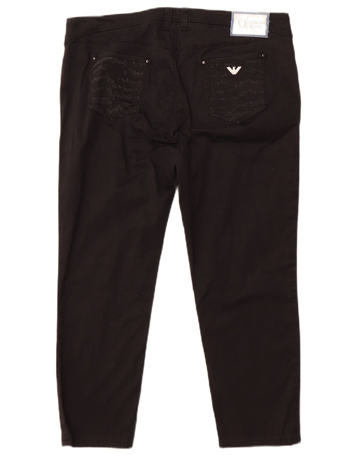 Armani Γυναικείο Slim Cropped Παντελόνι W35 L25 Μαύρο Βαμβακερό