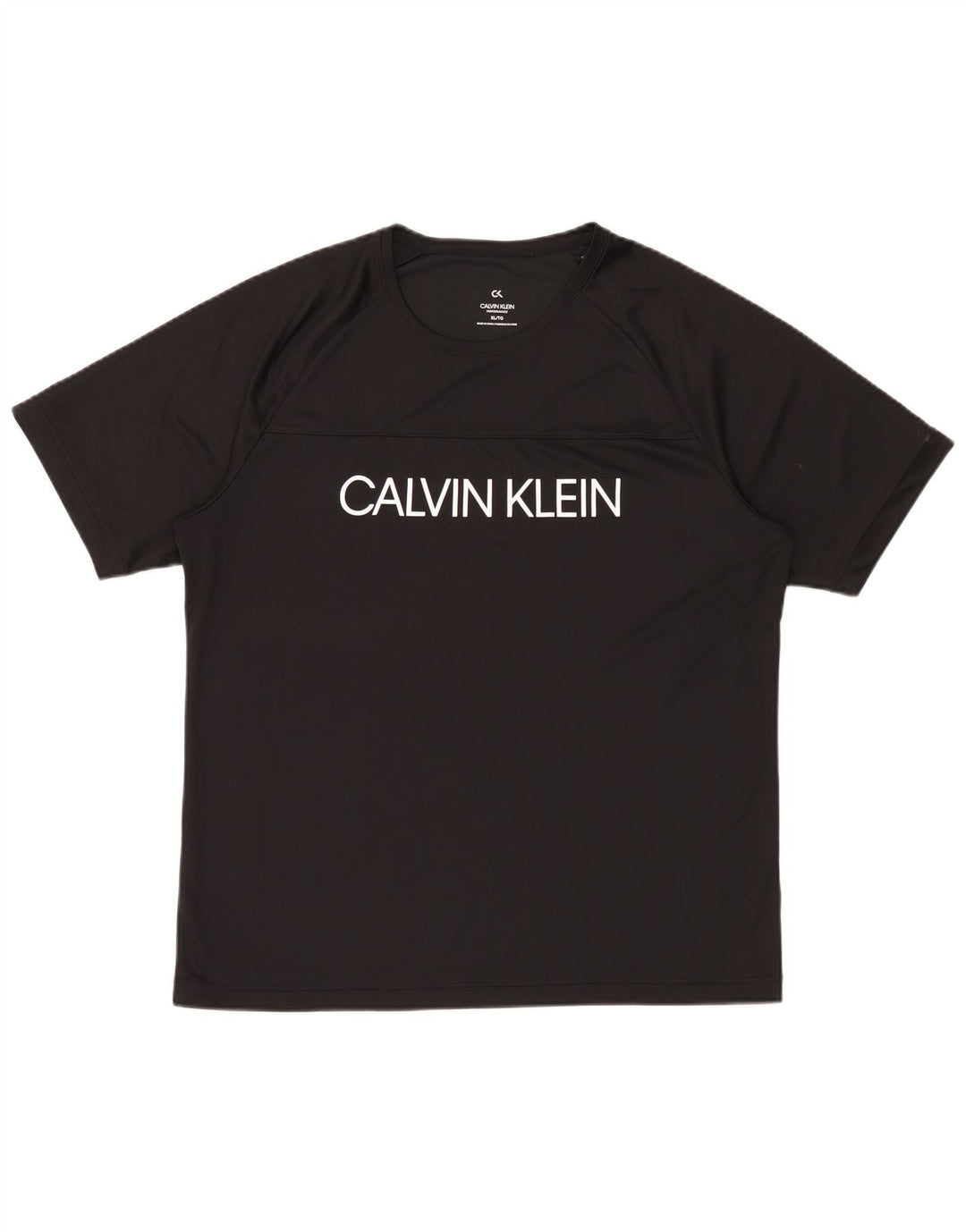 Calvin Klein Ανδρικό γραφικό T-Shirt Top XL Μαύρο Πολυεστέρας