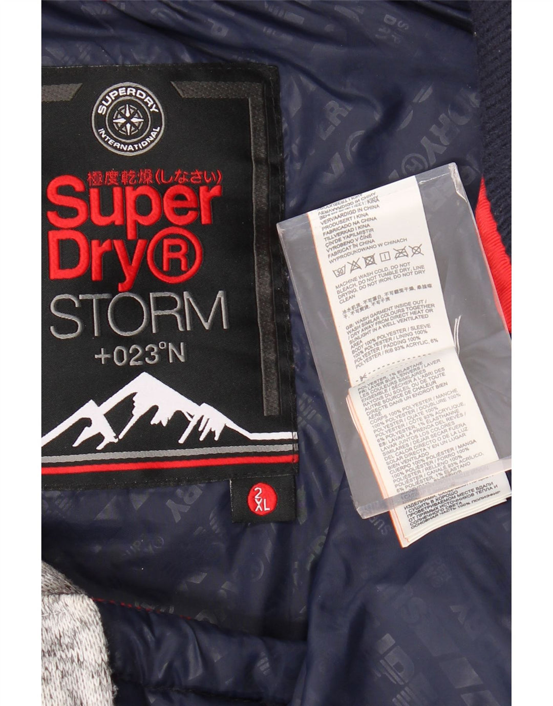 SUPERDRY Ανδρικό μπουφάν με κουκούλα UK 44 2XL Κόκκινο πολυεστέρας