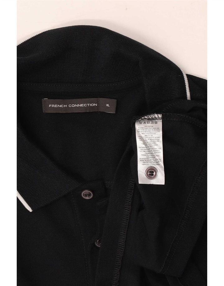 Ανδρικό πουκάμισο πόλο γαλλικής σύνδεσης XL Navy Blue βαμβακερό