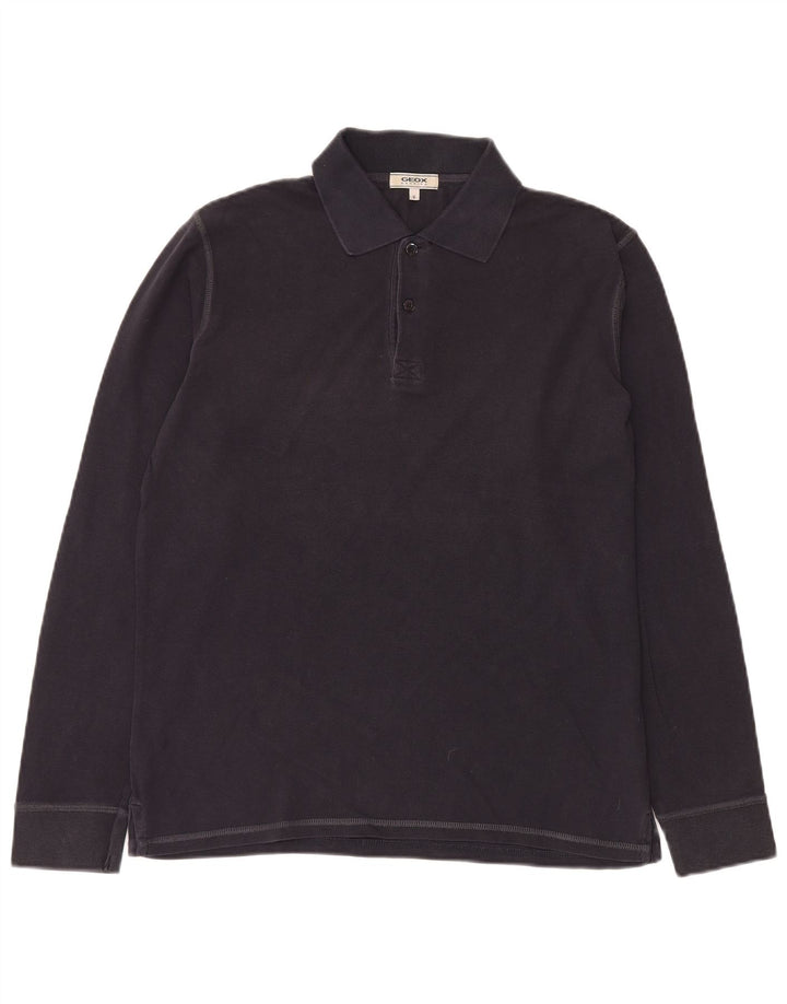 Ανδρικό μακρυμάνικο πουκάμισο πόλο GEOX Respira, μεσαίο μπλε ναυτικό