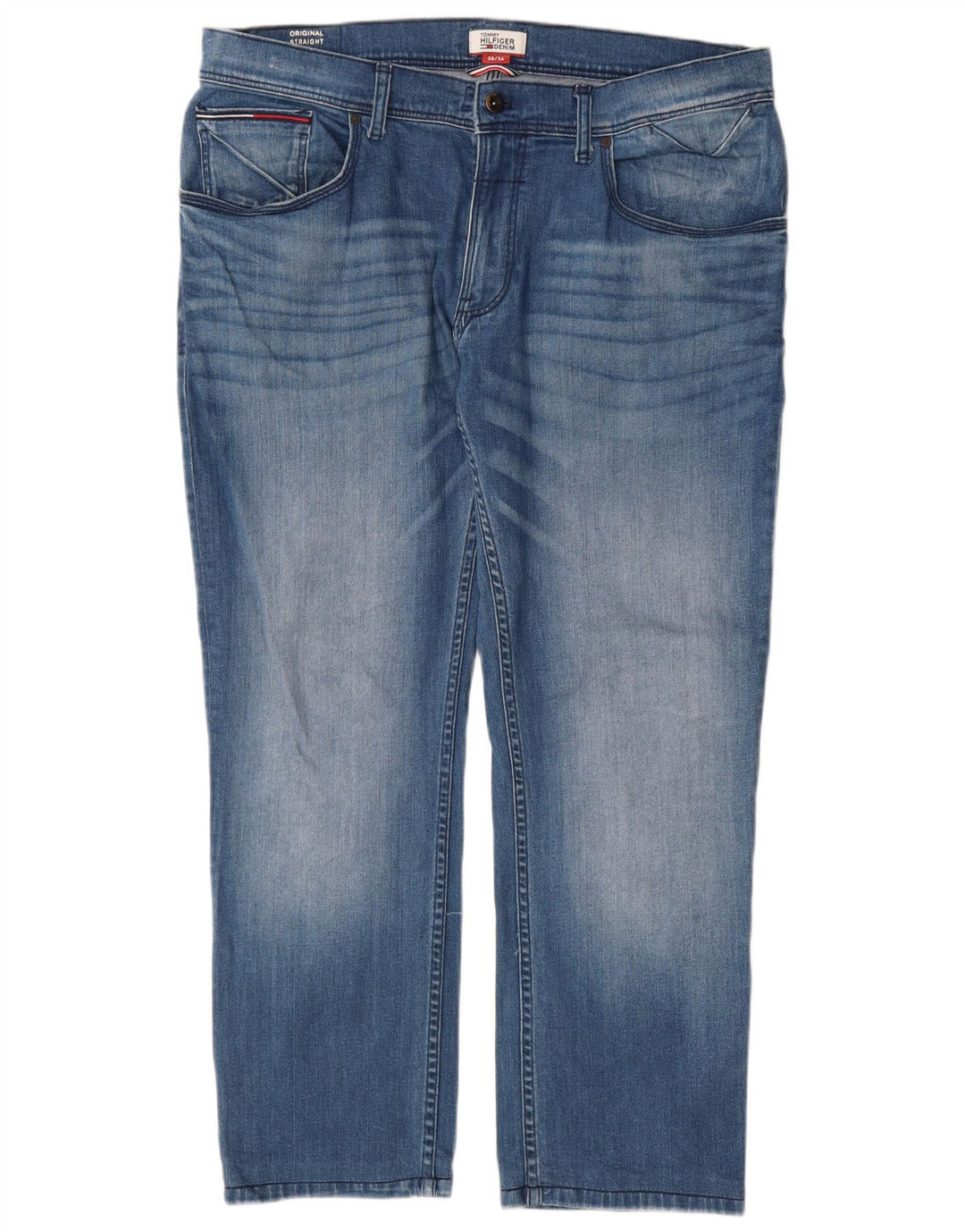 TOMMY HILFIGER Mens Straight Jeans W38 L29 Blue Cotton
