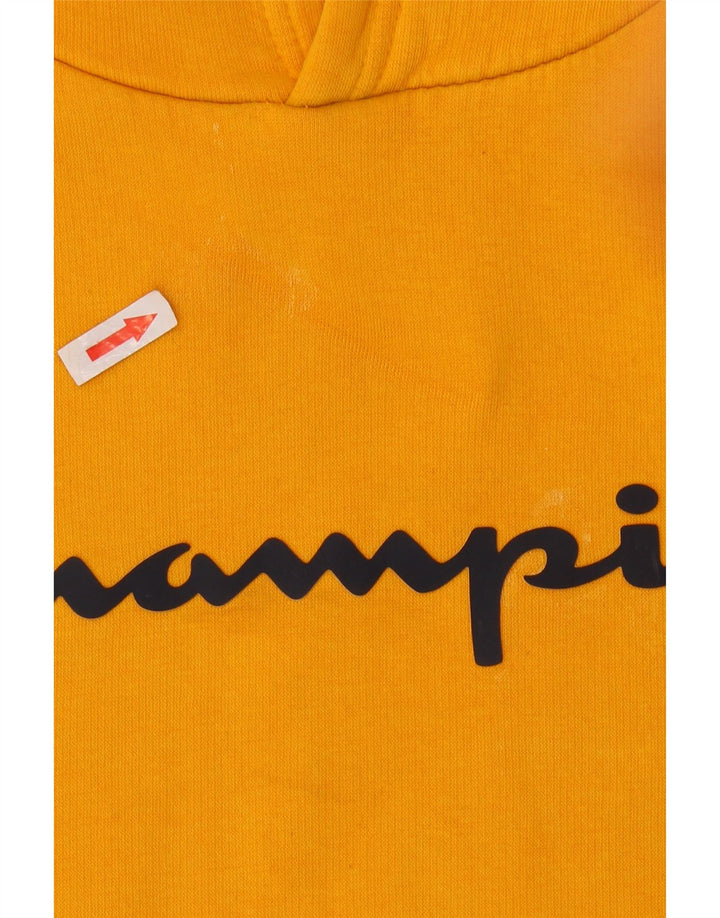 Ανδρικό Champion Graphic Hoodie Jumper από μεσαίο κίτρινο βαμβάκι
