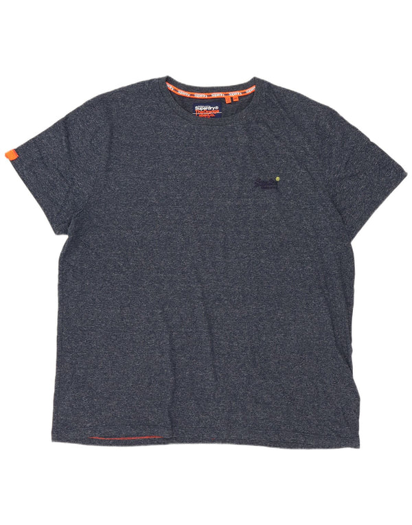 Ανδρικό T-Shirt Superdry Top 3XL Navy Blue Flecked Cotton