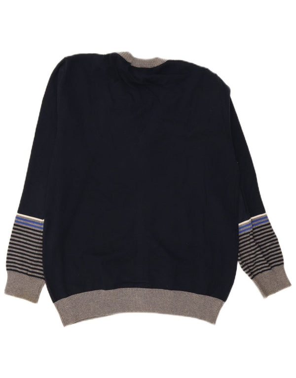 Cesare Paciotti 4US Boys Cardigan πουλόβερ 15-16 ετών Navy Blue ριγέ