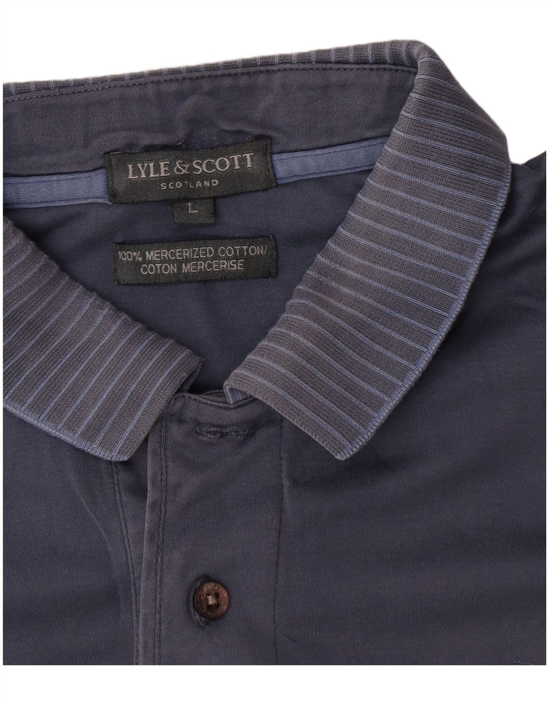 Ανδρικό πουκάμισο πόλο Lyle & Scott, μεγάλο ναυτικό, βαμβακερό
