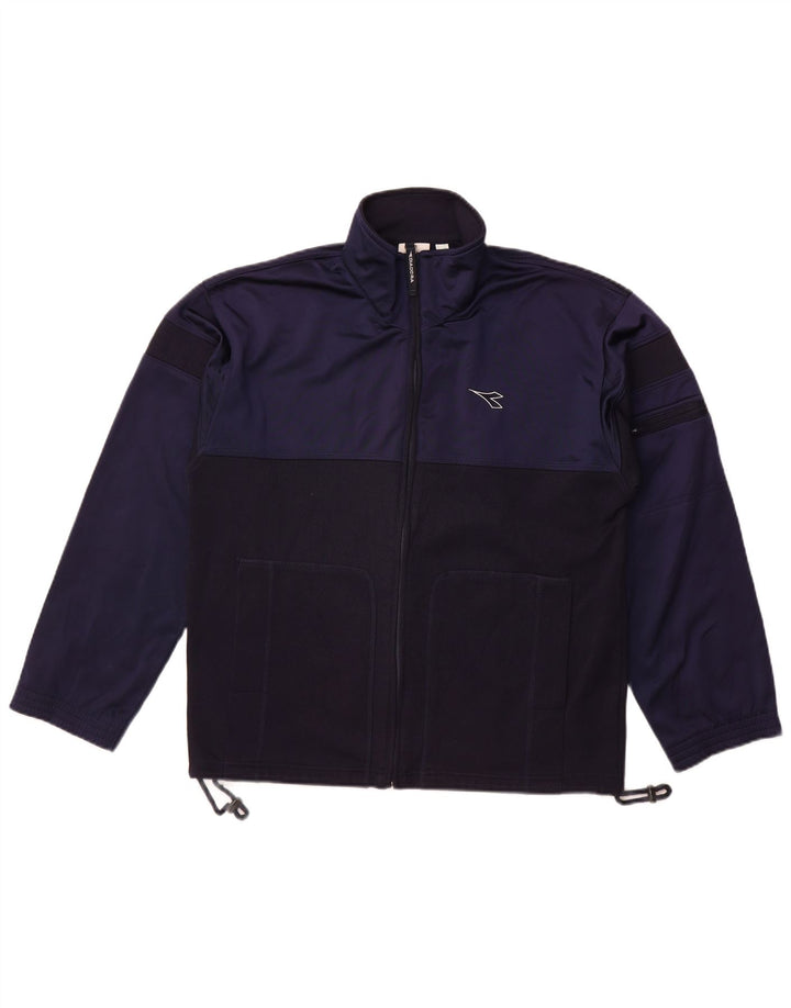 Ανδρική φόρμα Diadora Top Jacket UK 38 Medium Navy Blue Colourblock