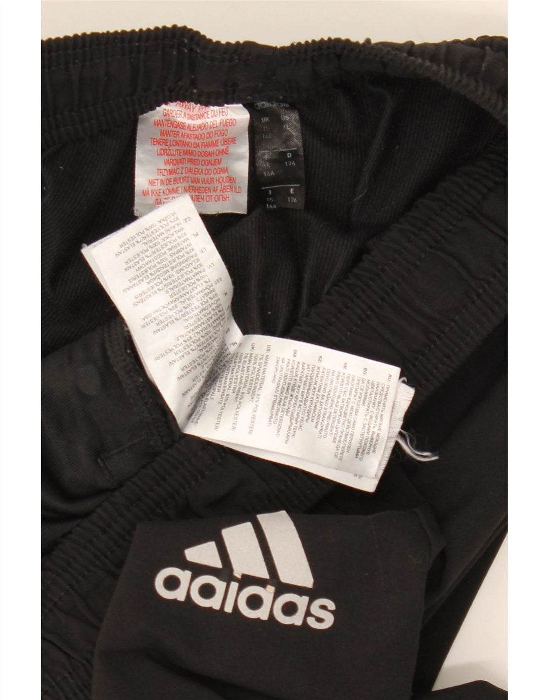 Παντελόνι αθλητικής φόρμας Adidas Boys 15-16 ετών Μαύρο Πολυεστέρα