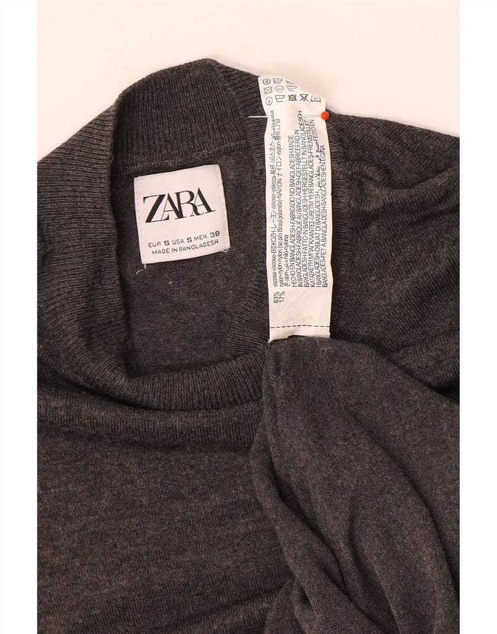 Ανδρικό πουλόβερ με λαιμό χελώνα Zara Μικρό γκρι βισκόζη