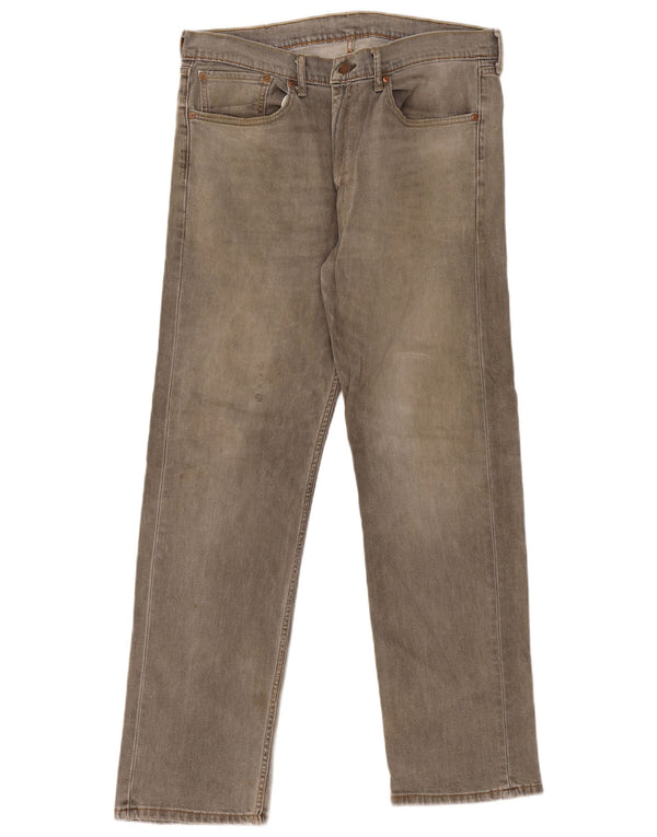 Levi's Mens 505 Straight Jeans W36 L32 Γκρι βαμβακερό