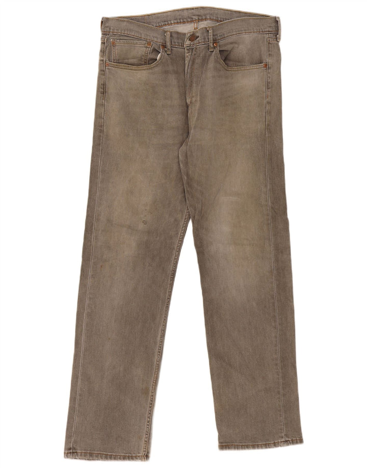 Levi's Mens 505 Straight Jeans W36 L32 Γκρι βαμβακερό