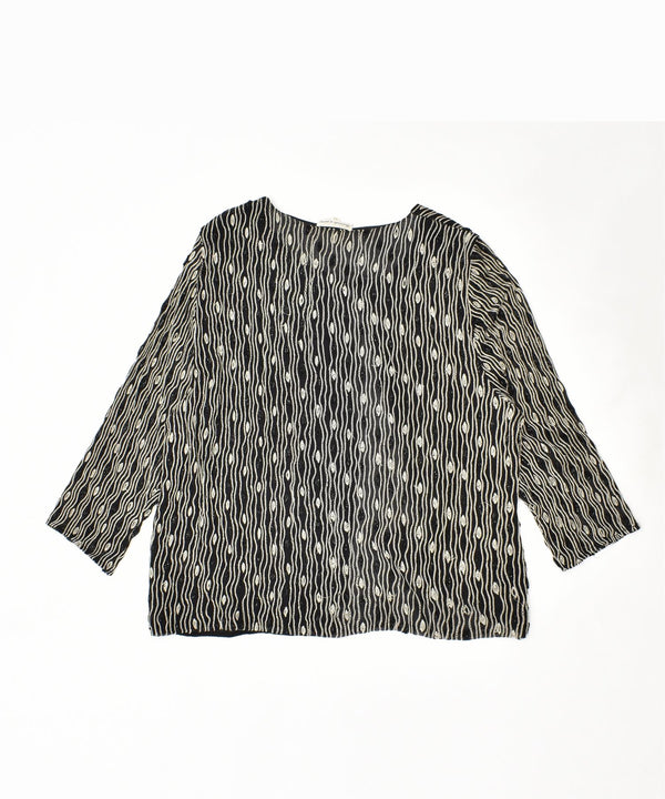 Γυναικεία ζακέτα RICAMATO A MANA Top IT 53 2XL Μαύρη γεωμετρική vintage