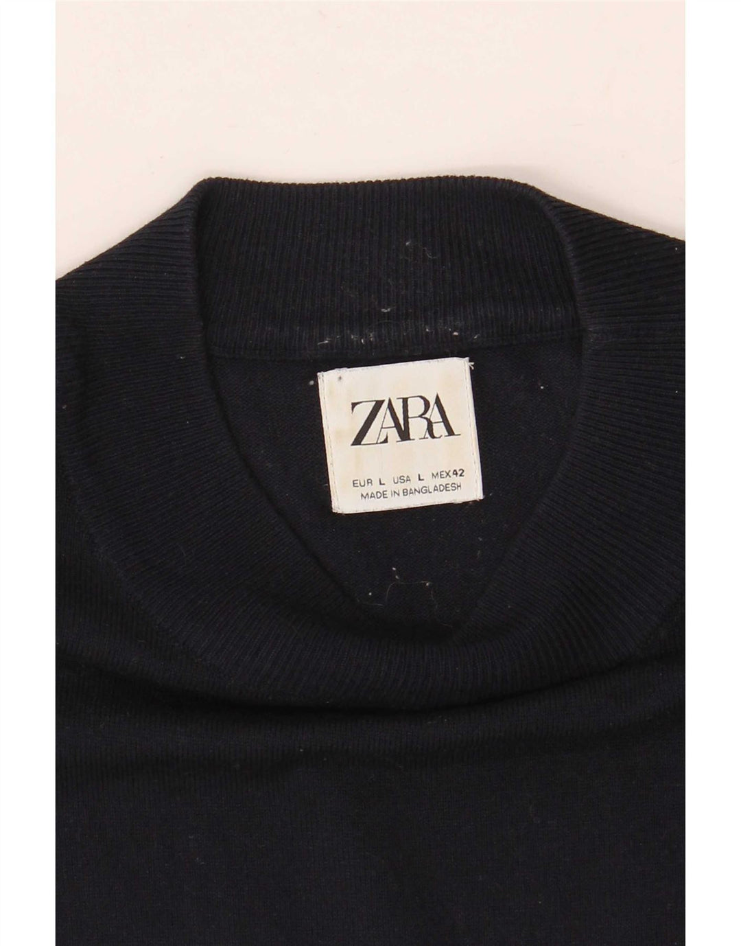 Zara Ανδρικό T-Shirt Top Large Navy Blue