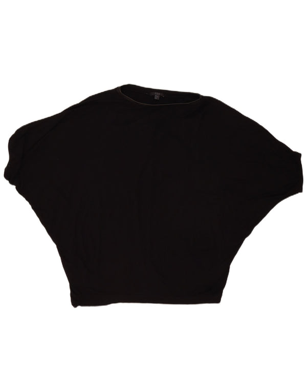Cos Γυναικεία Μπλούζα Oversized Top UK 14 Medium Black Viscose