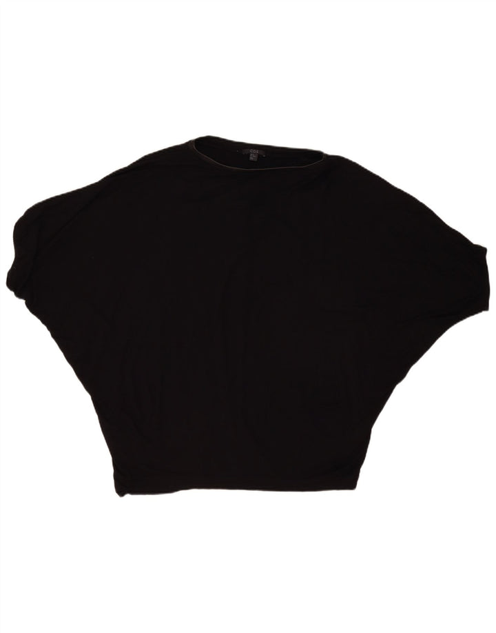 Cos Γυναικεία Μπλούζα Oversized Top UK 14 Medium Black Viscose