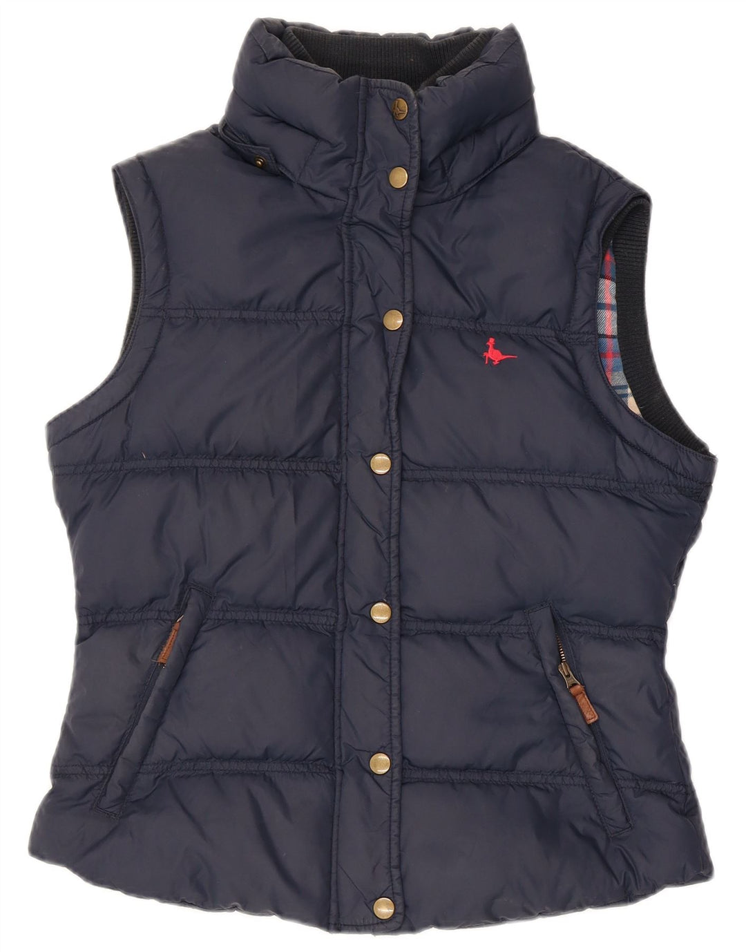 JACK WILLS Γυναικείο Gilet UK 10 Small Navy Blue Nylon