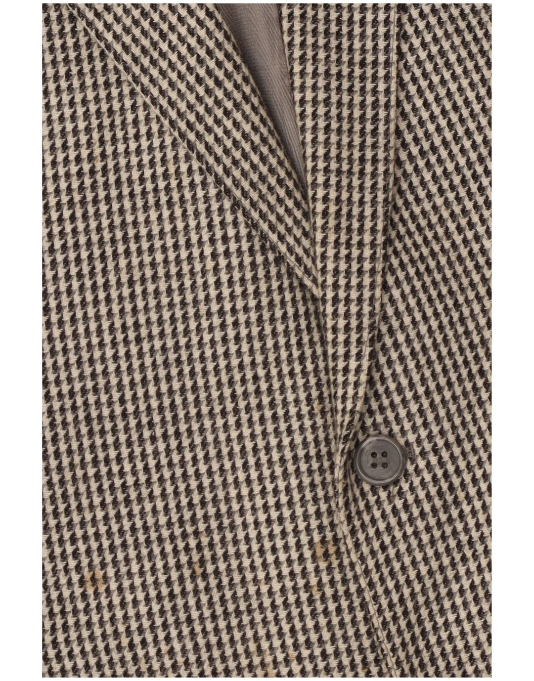 Vintage Ανδρικό σακάκι 2 κουμπιών UK 40 Large Grey Houndstooth Wool