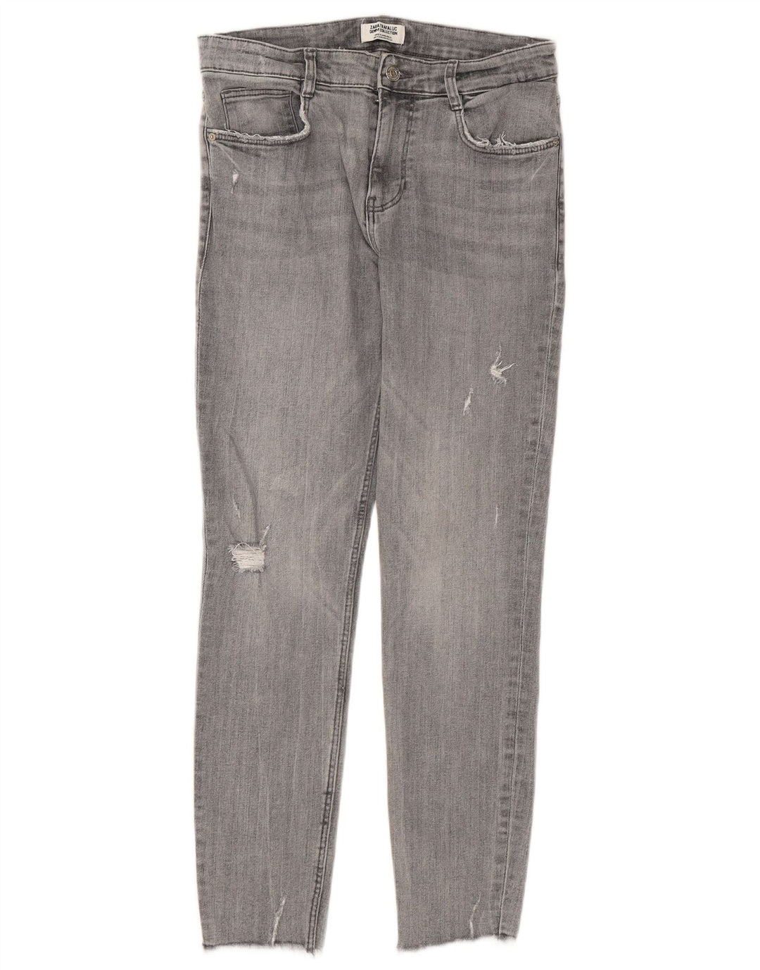 ZARA Γυναικείο Skinny Jeans EU 40 Medium W30 L26 Γκρι βαμβακερό