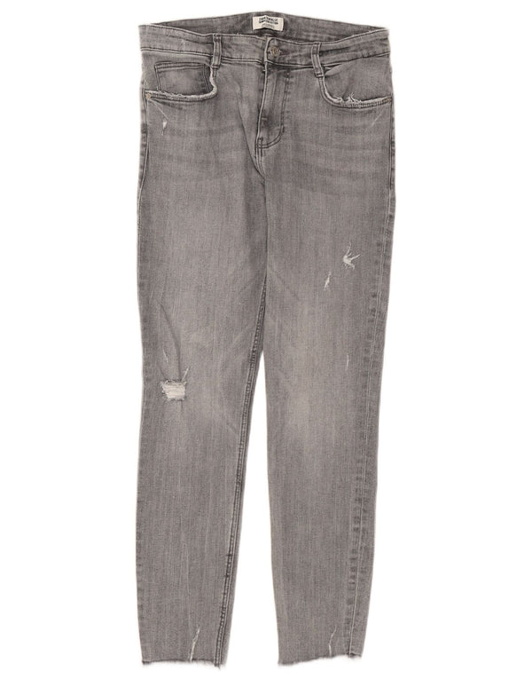ZARA Γυναικείο Skinny Jeans EU 40 Medium W30 L26 Γκρι βαμβακερό