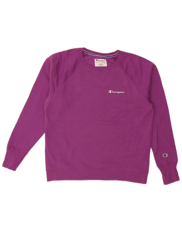 Champion Γυναικεία γραφικά φούτερ Jumper UK 16 Large Purple Polyester