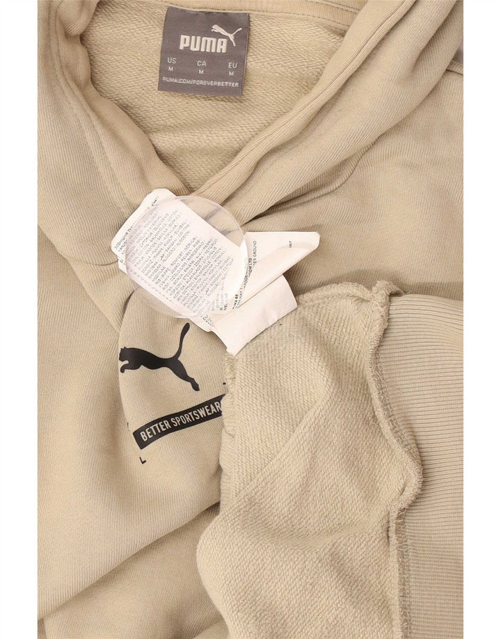 Puma Ανδρικό Hoodie Jumper Βαμβακερό μεσαίο μπεζ