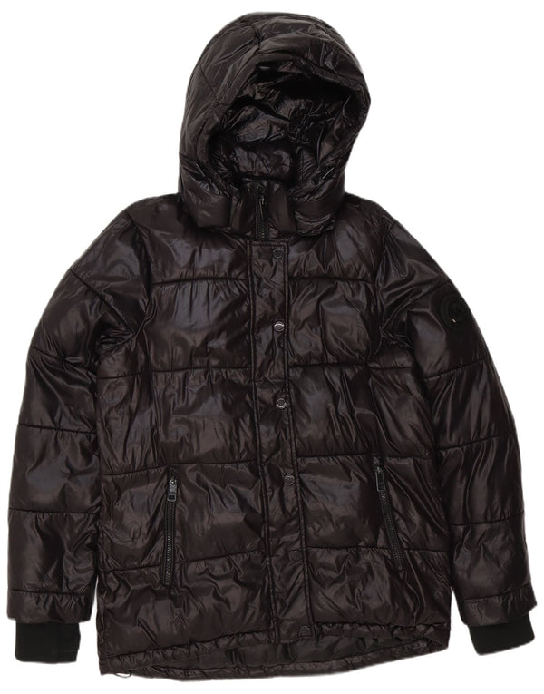 Michael Kors Ανδρικό μπουφάν με κουκούλα UK 38 Medium Μαύρο Πολυεστέρας