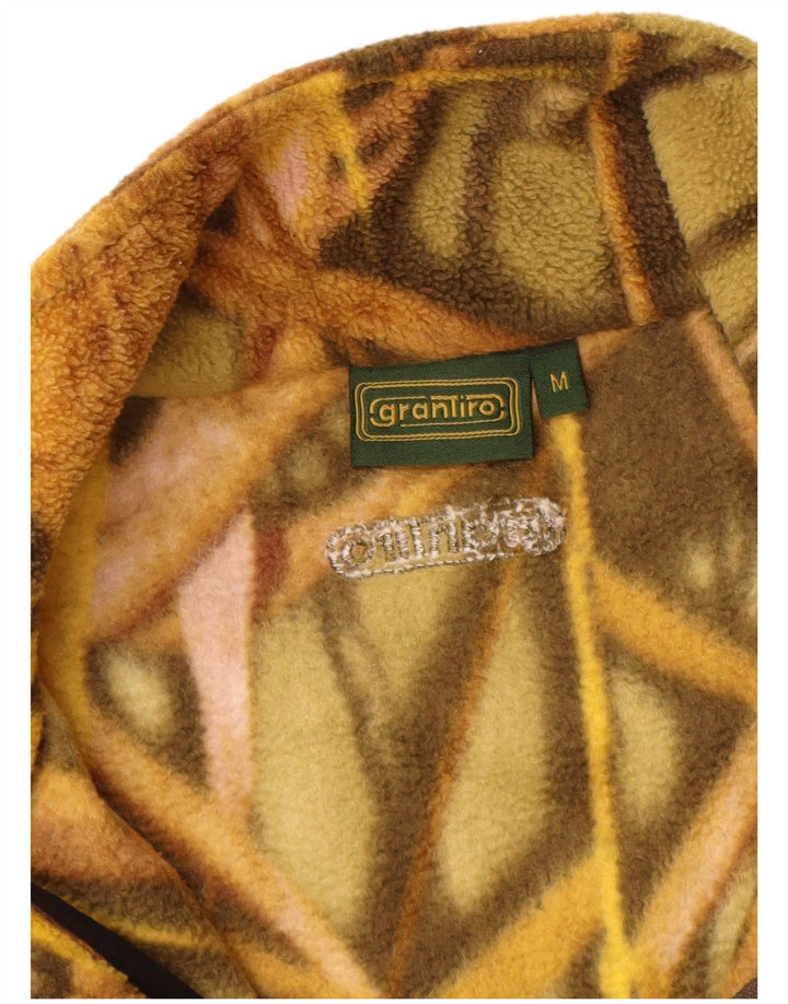 VINTAGE Ανδρικό αφηρημένο μοτίβο με φερμουάρ φλις λαιμόκοψη Μεσαίο πολύχρωμο